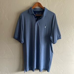 Sec 119 men’s blue polo.  Stretch fabric machine washable